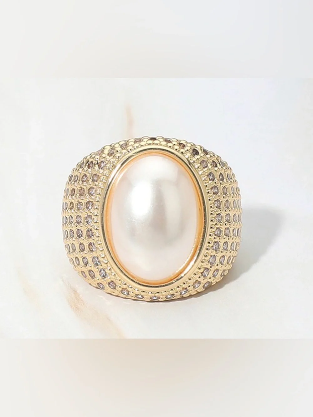 Pearl Dome Ring - Women Jewelry